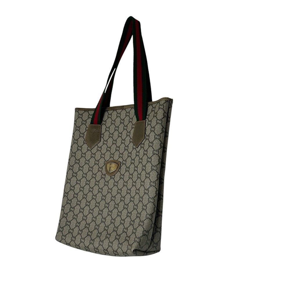 Authentic Gucci GG Plus Mini Beige‎ Sherry Line Tote Bag SKS5618 - Picture 3 of 14
